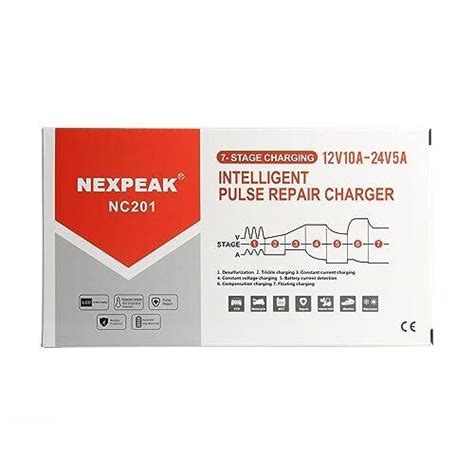 NEXPEAK NC201 10 Battery Charger Smart Trickle Charger 12V 24V Car