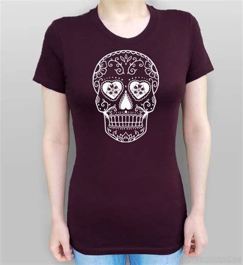 Sugar Skull Shirt Sugar Skull T Shirt Day Of The Dead Calavera Etsy