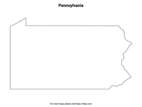 Printable Pennsylvania State Outline Inkpx