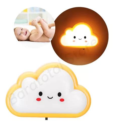 Lámpara de enchufe pequeña para niños luz LED en forma de nube color