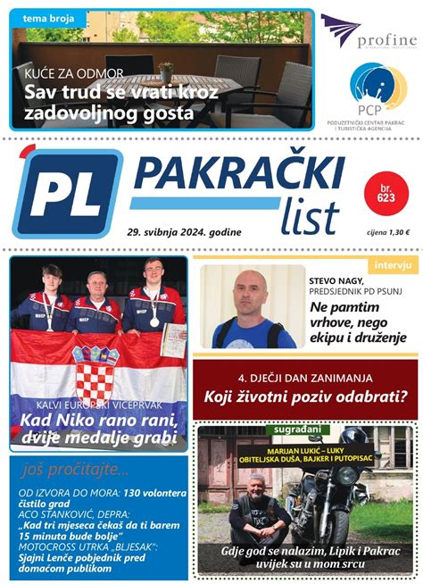 DANAS U PRODAJI Novi broj Pakračkog lista Pakrački LIST