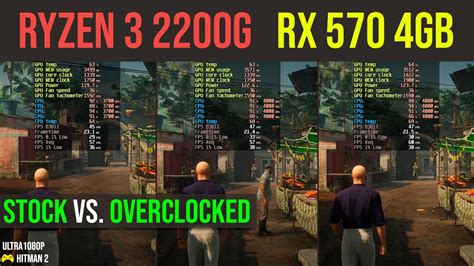 Ryzen 3 2200g Stock Vs OC RX 570 4GB Stock Vs OC Tested In Games