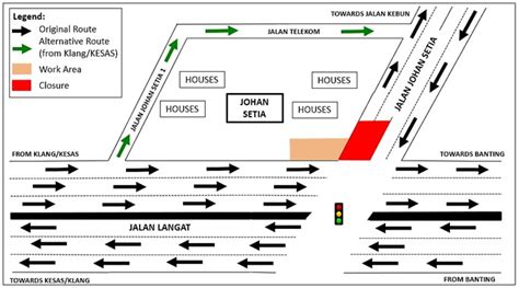 Traffic Notice Road Closure And Traffic Diversion On Jalan Johan Setia