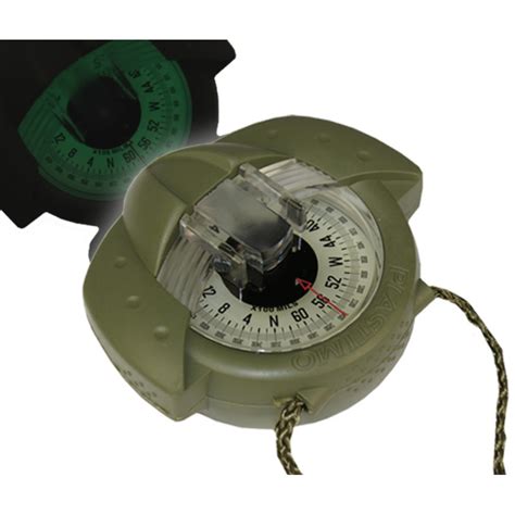 Plastimo Iris 50 Hand Bearing Compass Olive Green Mils