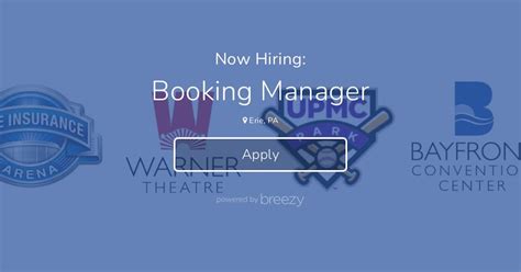 Booking Manager At Erie Events