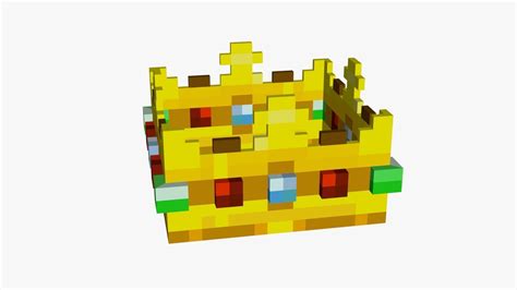 3d Model Minecraft Crown Vr Ar Low Poly Cgtrader