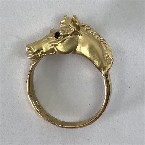 Horse Head Ring 9ct Gold Harriet Glen Creations