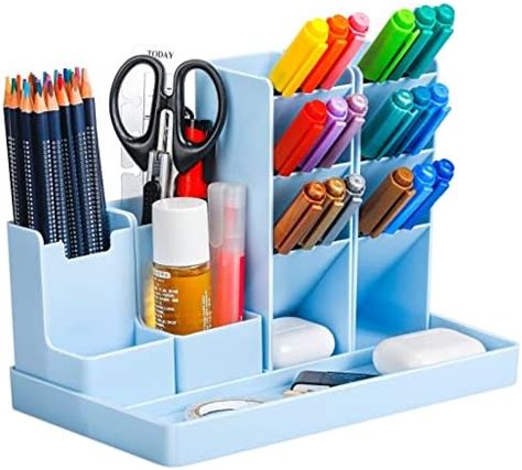 Withosent Porte Stylo Bureau 5 Pièces Organisateur de Bureau Rose en