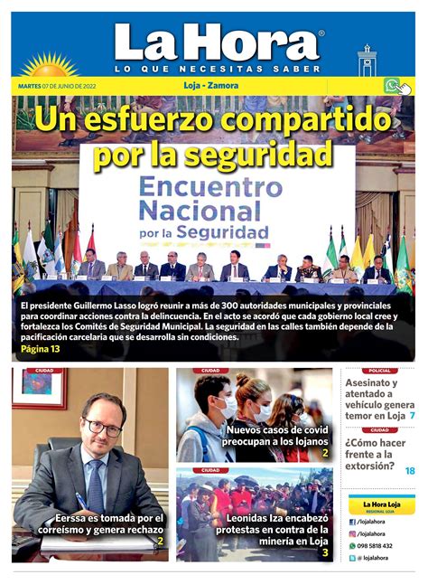 Diario La Hora Loja De Junio By La Hora Ecuador Issuu