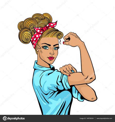 We Can Do It Woman Sexy Strong Girl Classical American Symbol Of