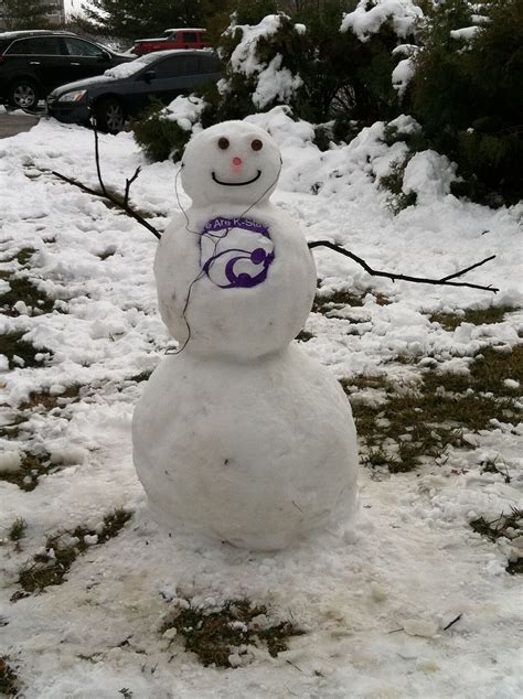 K-State snowman! Snowman Real, Build A Snowman, Ksu Wildcats, Kansas ...