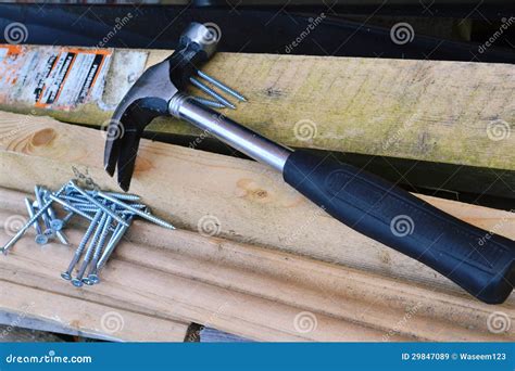 Hammer And Screws Stock Image Image Of Construction 29847089