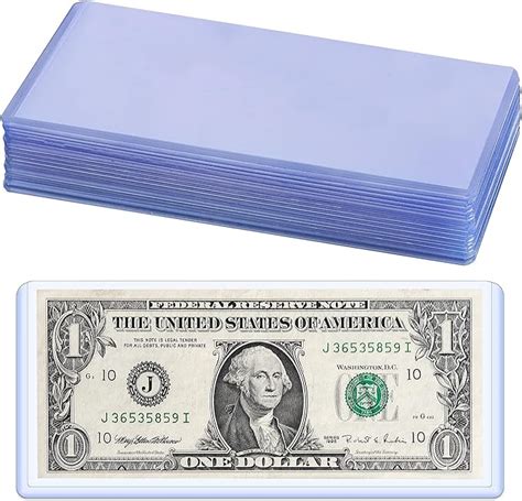 15 PCS Bill Currency Clear Holders Transparent PVC Holder Banknote