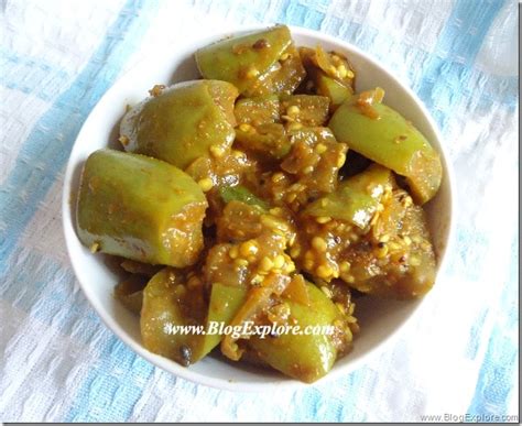 Green Brinjal Curry - Indian Recipes - Blogexplore