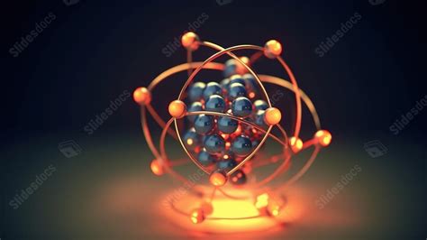 The Structure Of Atoms And Molecules Close Up Powerpoint Background For