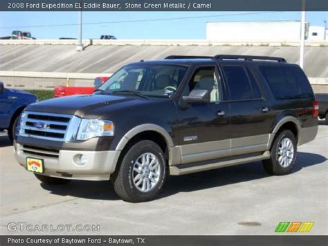 Stone Green Metallic 2008 Ford Expedition El Eddie Bauer Camel Interior