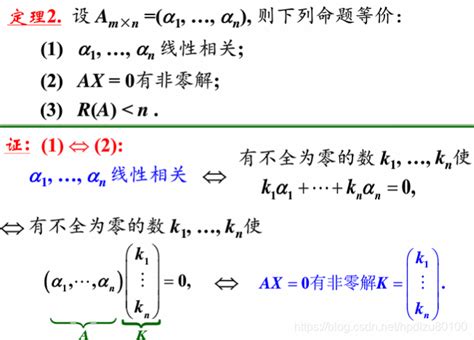 线性代数学习笔记第四十五讲线性相关性的判定 线性相关判定 CSDN博客