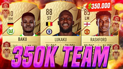 FIFA 22 OP BEAST 350K SQUAD BUILDER HYBRID BAKU LUKAKU RASHFORD