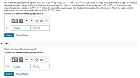 Solved In a nuclear physics experiment, a proton (mass 1.67 | Chegg.com