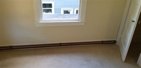 Old Radiant System With Naked Baseboard Tubing How To Make Safe