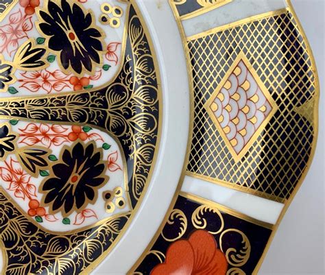 Royal Crown Derby Porcelain Cake Plate Old Imari Pattern 1128 At