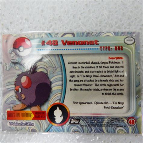 Buy The Topps Pokemon Trading Card Venonat Foil Goodwillfinds