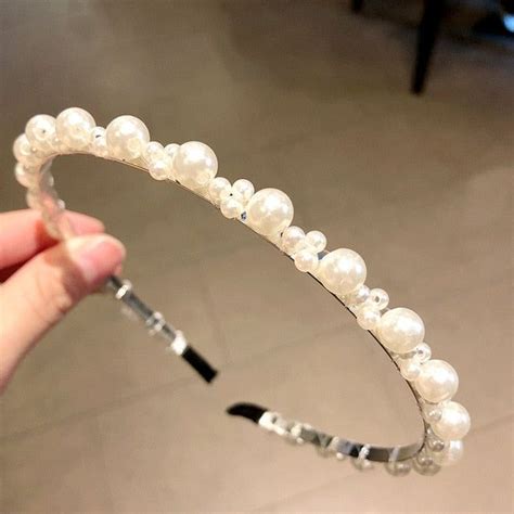 Elegant Full Pearls Simple Hairbands Hair Accessories Pearl Pearl