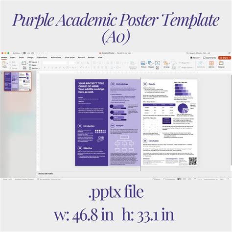 Purple Academic Poster Template A Powerpoint Template For Scientific