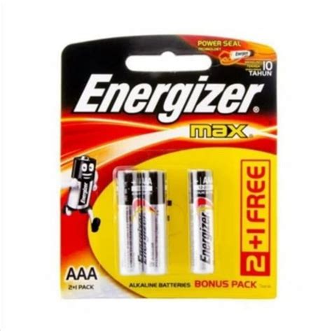 Jual Baterai AAA Energizer Max 2 Plus 1 Alkaline Battery Power Seal