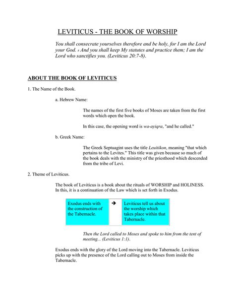 17+ Summary Of The Book Of Leviticus Pdf - RuebieMirab