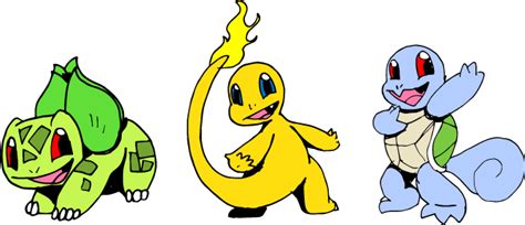 Shiny Kanto Starters by Scratts on DeviantArt