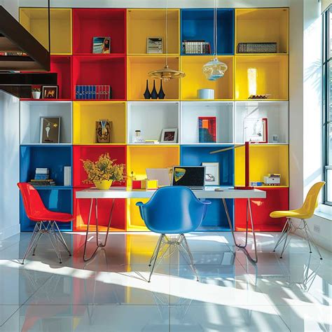 Bauhaus Boldness With Primary Color Palettes For A Functional House