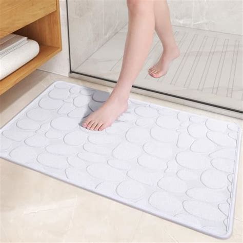 Color Geometry Rubber Backed Bath Mat X Cm Non Slip Thin