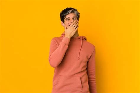 Premium Photo Young Skinny Hispanic Man Laughing Happy Carefree