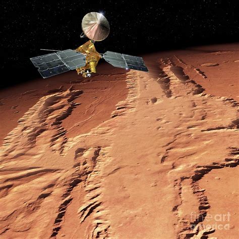 Mars Reconnaissance Orbiter In Mars Orbit Photograph By Detlev Van