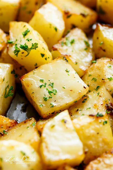 Crispy Garlic Roasted Potatoes Are A Super Simple Side Dish Perfect