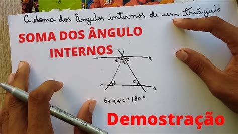 Geometria plana soma dos ângulos interno de um triângulo