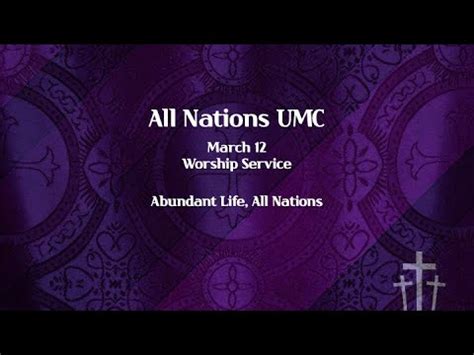 All Nations UMC English Ministry Sunday Worship March 12 YouTube