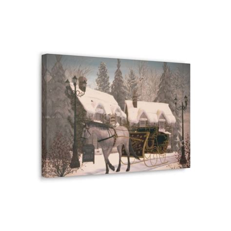 Santa Sleigh Wall Canvas Etsy