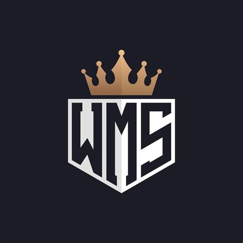 Premium Vector | Luxury WMS Logo with Crown Elegant Initials WMS Letter ...