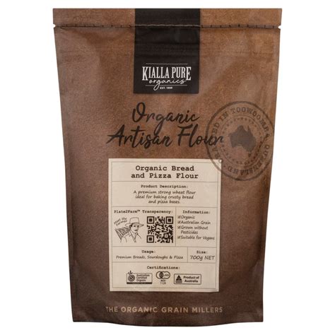 Kialla Pure Organic Bread And Pizza Flour 700g Ceres Organics Au