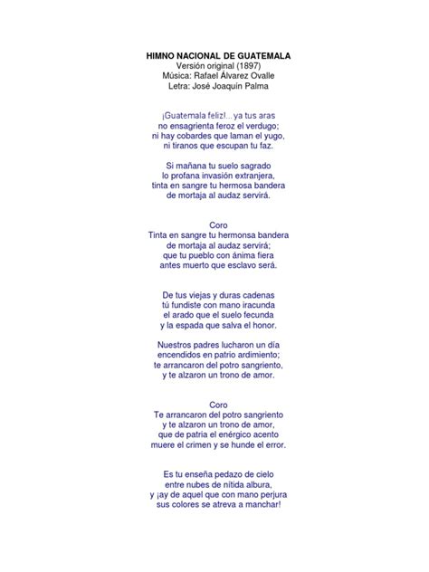 Himno Nacional De Guatemala