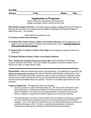 Fillable Online Brockport Application To Programsdocx Fax Email Print