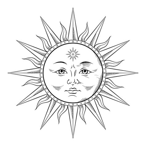 Sun Tattoo Sketch