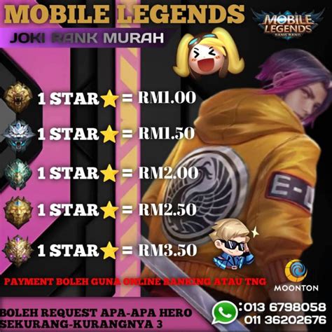 Joki Mlbb Joki Mobile Legend Mlbb Boosting Service Shopee Malaysia