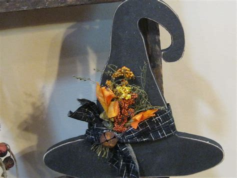 Witch Hat Wooden Witch Hat Halloween Witch Hat Witch Shelf Etsy