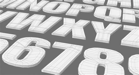 Metal Letters Alphabet 3D Model $19 - .fbx .obj .dae .max .gltf .ma ...