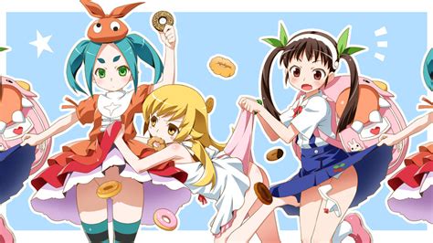 Oshino Shinobu Hachikuji Mayoi And Ononoki Yotsugi Monogatari And 1