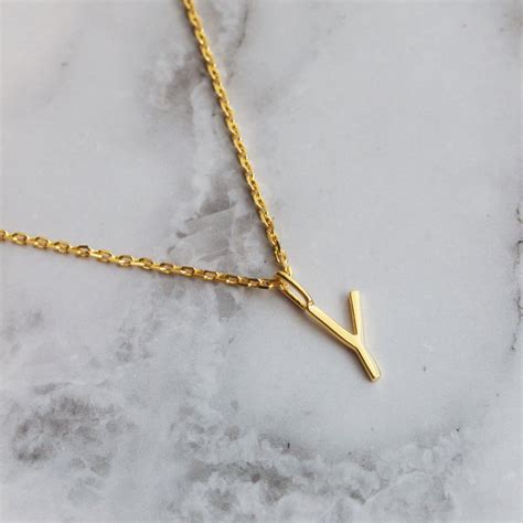 Gold Initial Necklace Pendant Delicate Initial Necklace Carrie