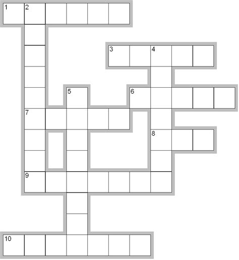 Best Images Of Printable Crossword Puzzle Blank Templates Free